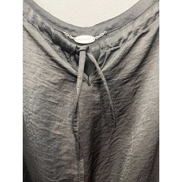 Ali & Kris Jumpsuit Womens Small Black Solid Polyester Sleeveless Jogger Pockets - Picture 5 of 9